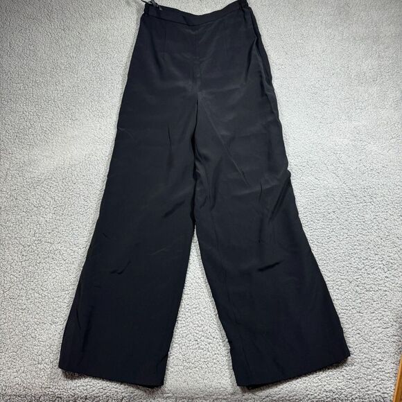 Mon Cheri Wide Leg Formal Dress Pants Womens 8 Black Lined High Rise - Picture 1 of 13